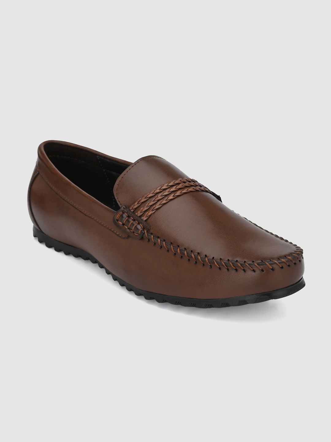 

INVICTUS Men Brown Solid Formal Loafers