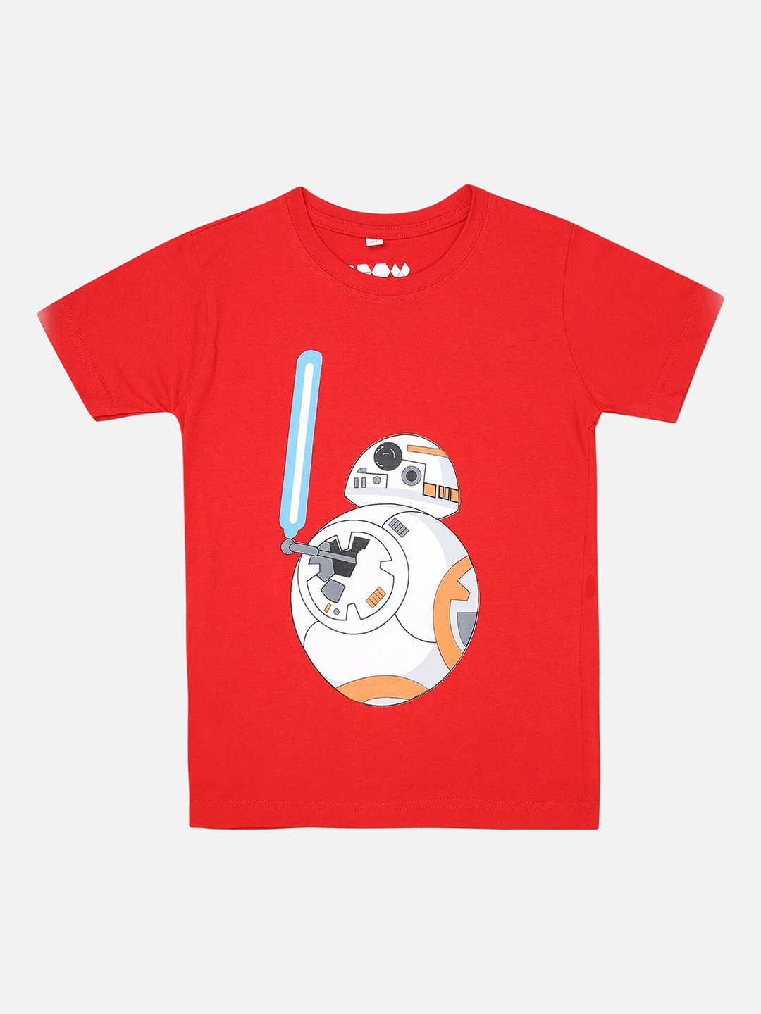 

OBOW Boys Red & White Printed Round Neck T-shirt