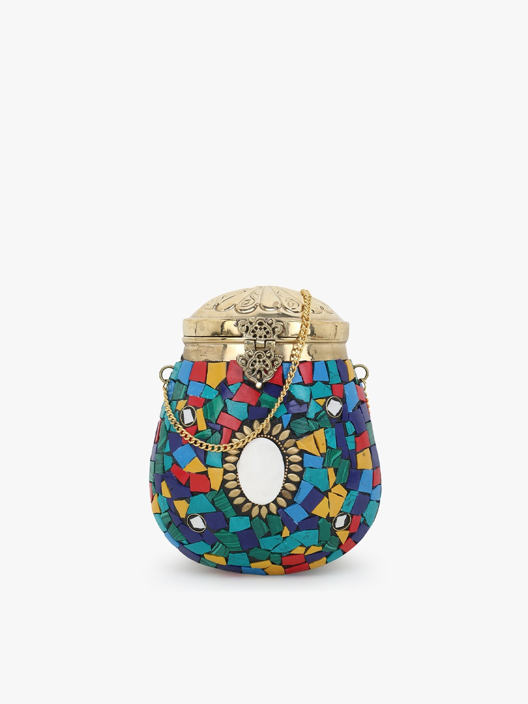 

Anekaant Multicoloured Embellished Clutch, Multi