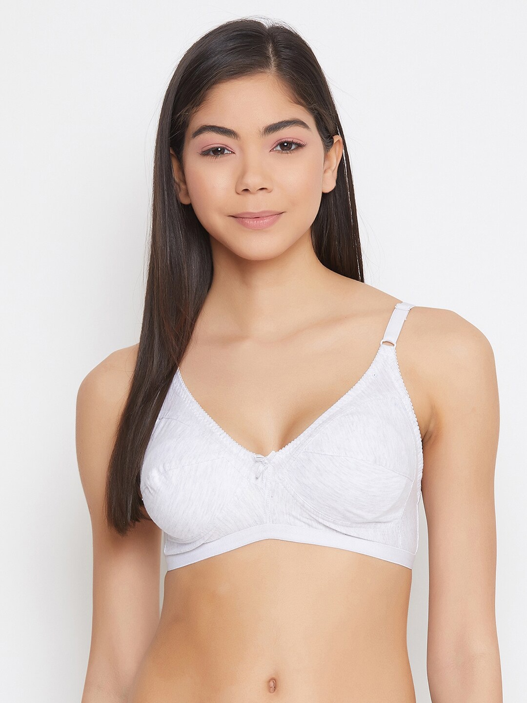 

Clovia Grey Solid Non-Wired Non Padded Everyday Bra BR0185S0132B