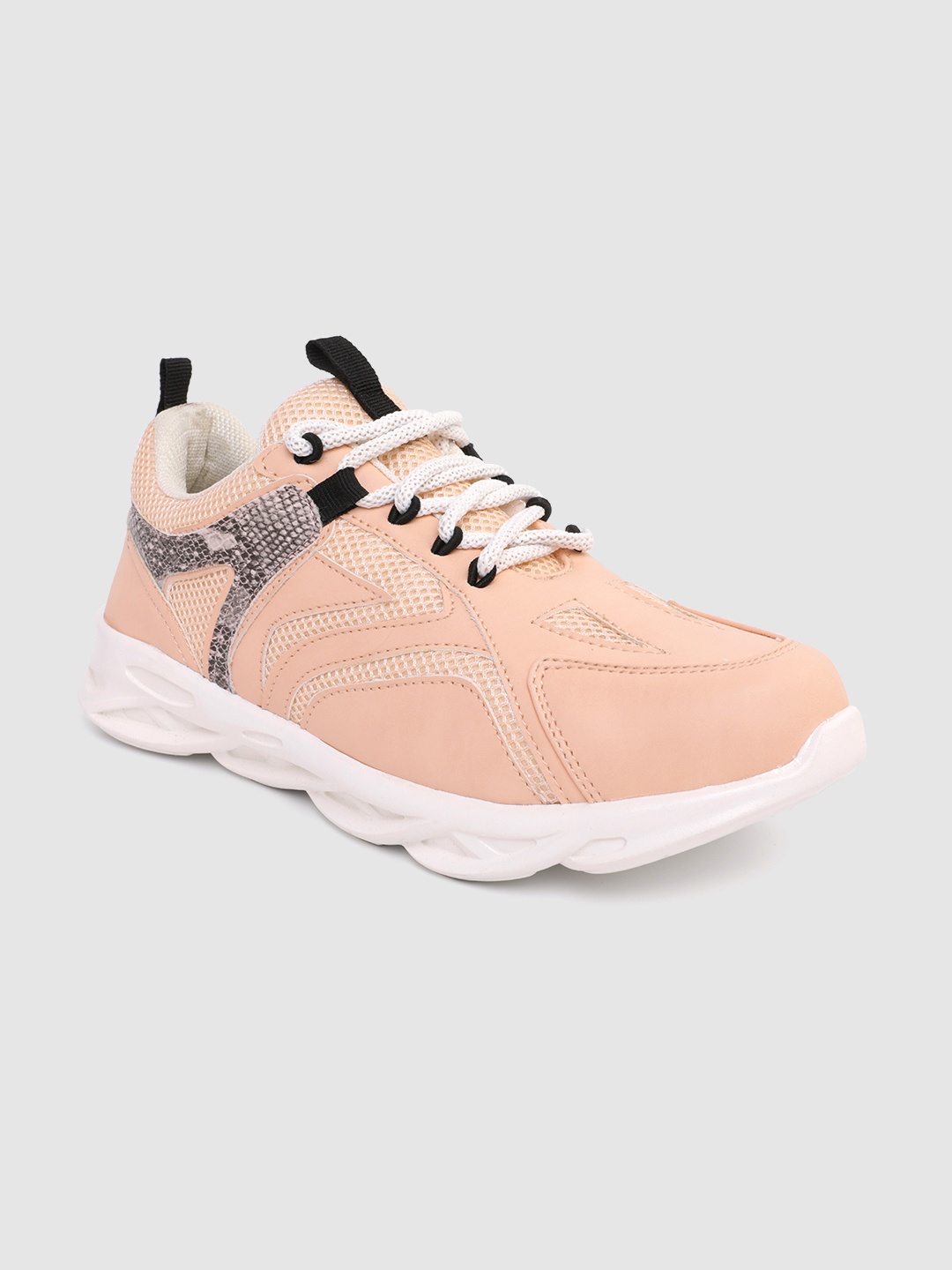 

Roadster Women Peach-Coloured Woven Design Sneakers