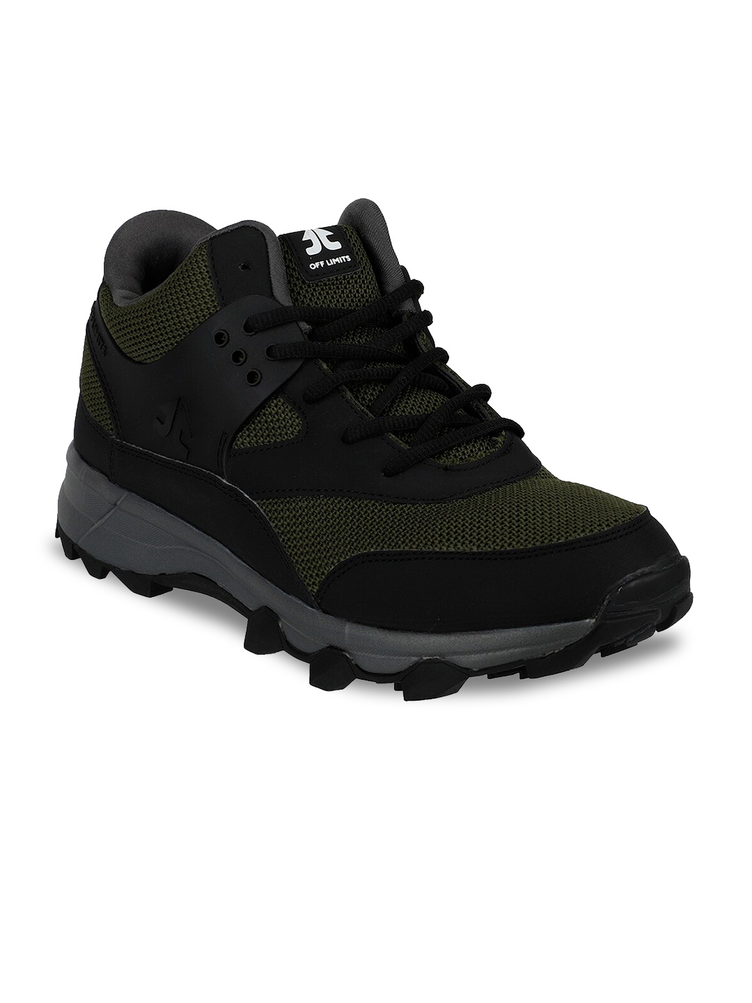 

OFF LIMITS Men Olive Green & Black Trekking Shoes