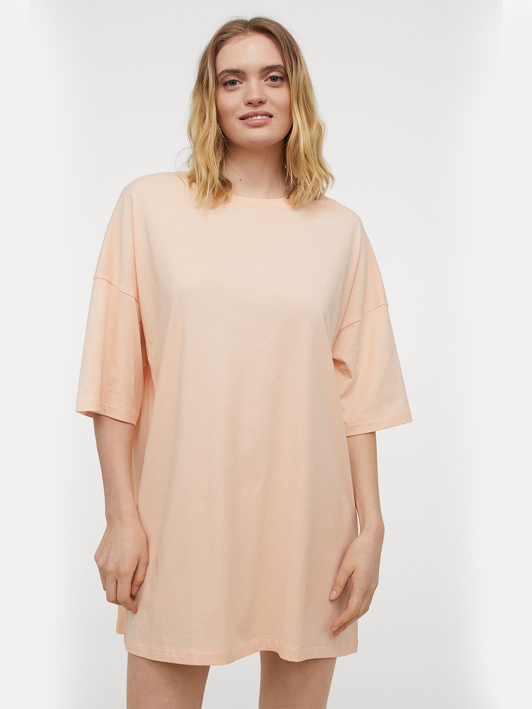 

H&M Women Orange Pure Cotton Nightdress