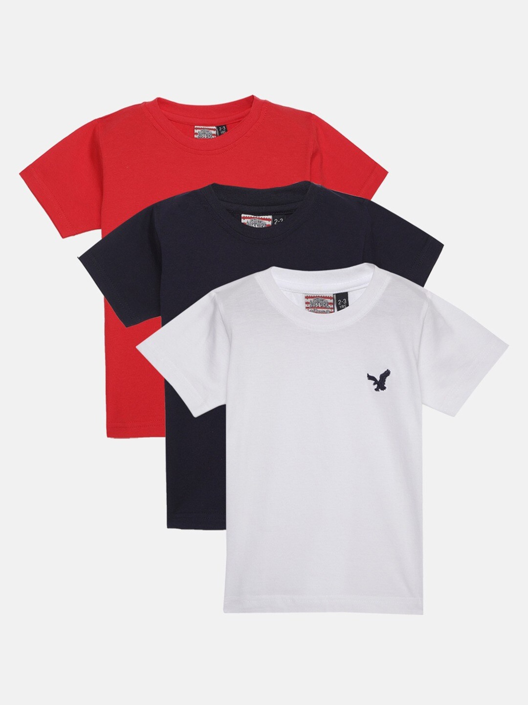 

Actuel Boys Pack of 3 Solid Round Neck T-shirts, White