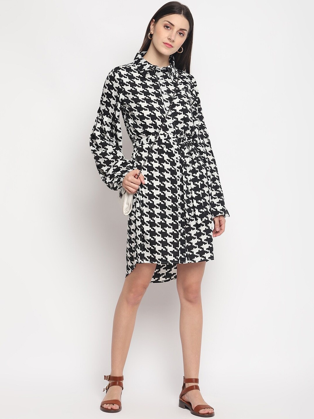 

OTORVA Women Black Printed Shirt Dress