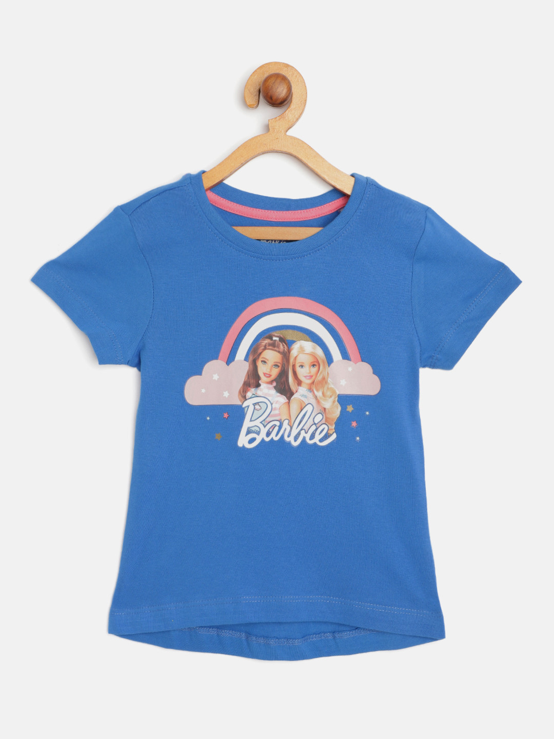 

Barbie Girls Blue Pink Pure Cotton Barbie Printed Pure Cotton T-shirt