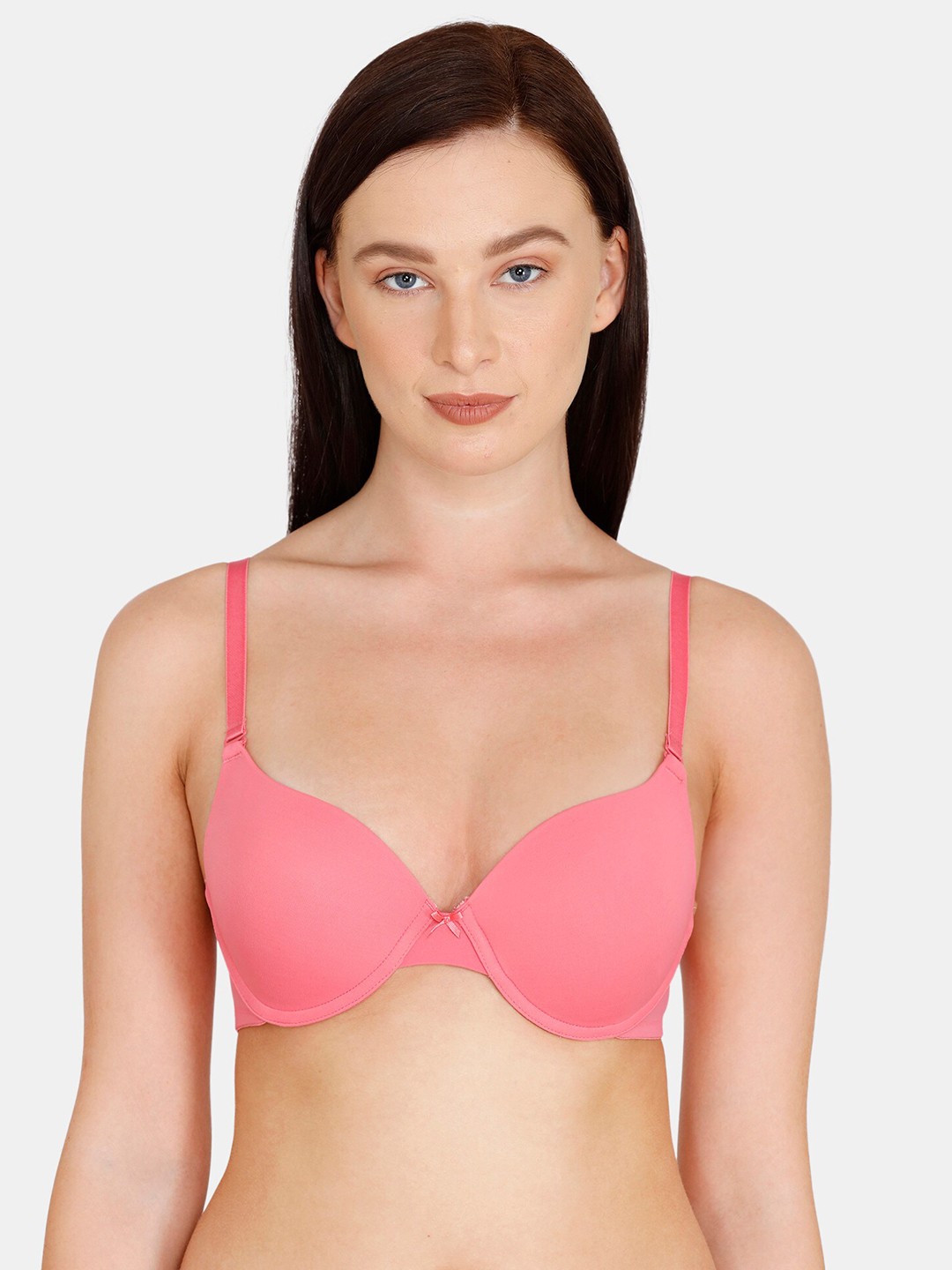 

Zivame Pink Solid Underwired Lightly Padded T-shirt Bra