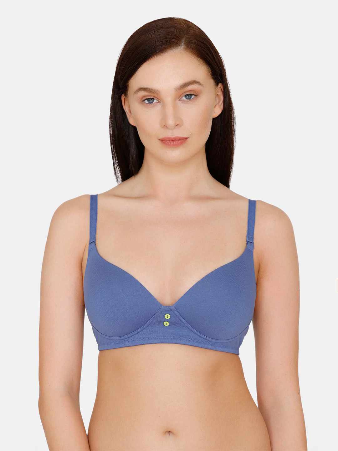 

Zivame Blue T-shirt Bra Half Coverage - Lightly Padded