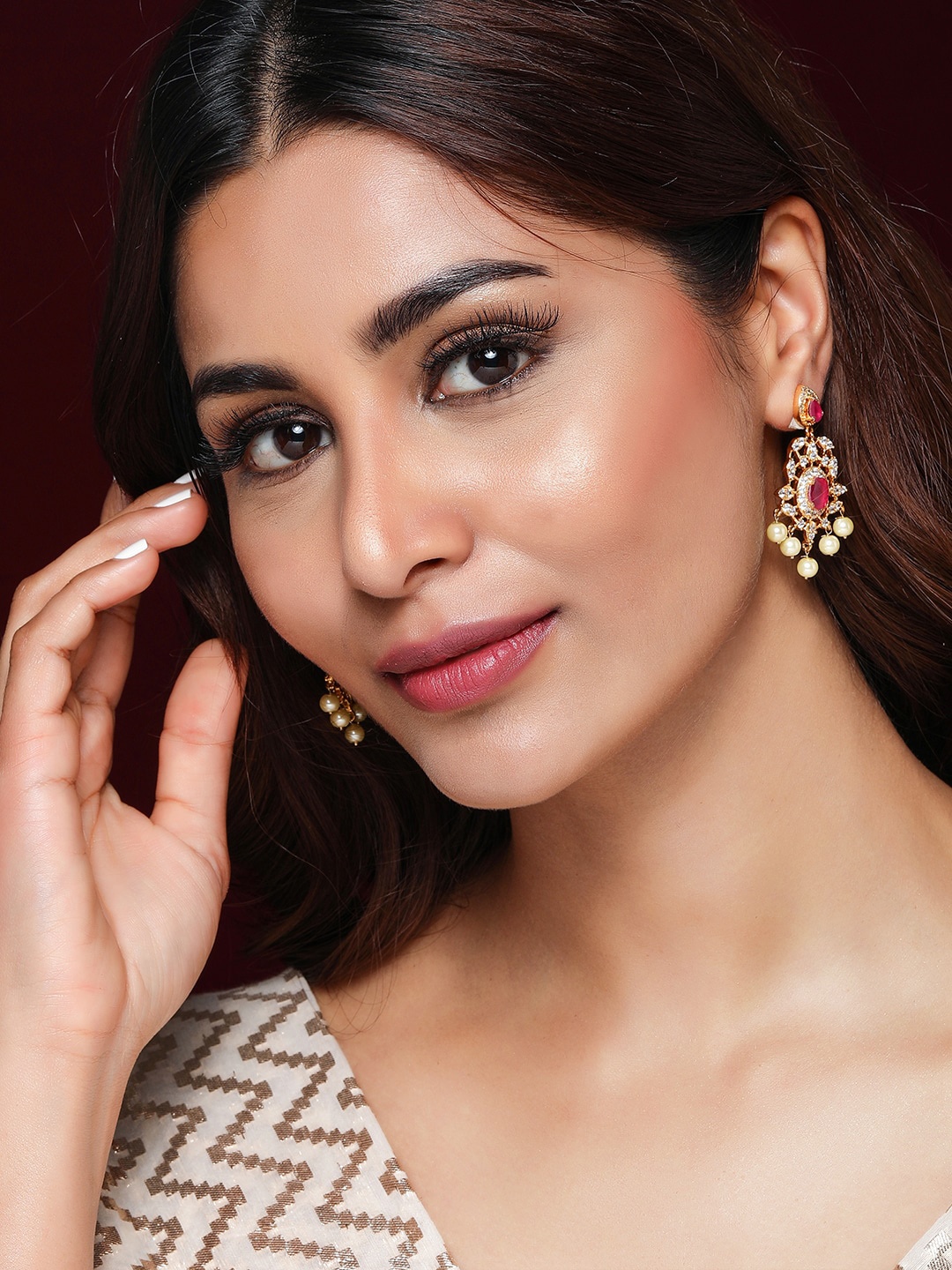 

Rubans Gold Plated Handcrafted Classic Studs