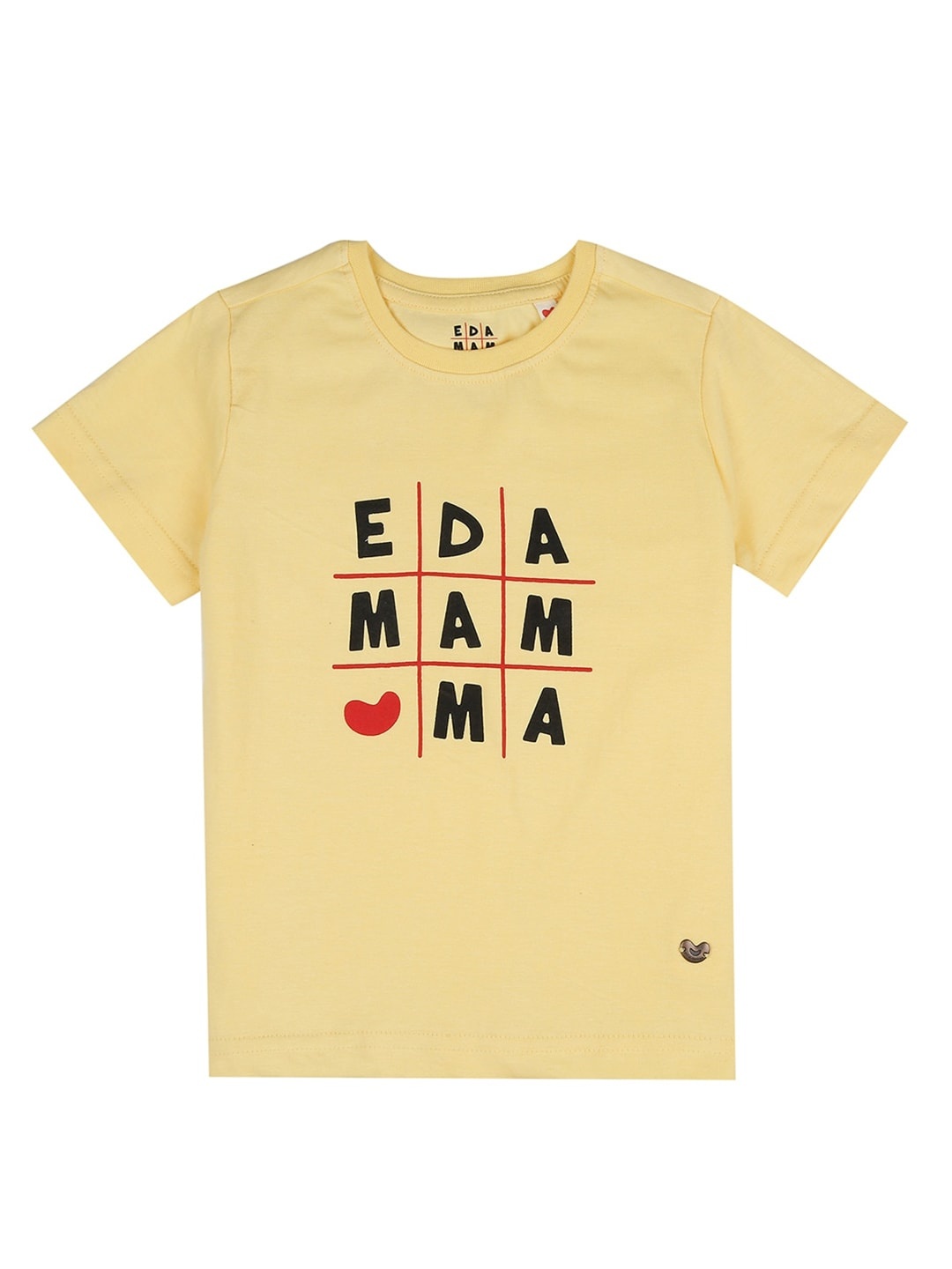 

Ed-a-Mamma Unisex Kids Yellow Printed Round Neck Sustainable T-shirt