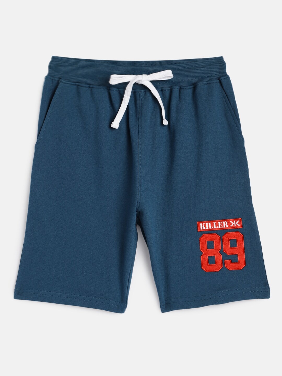 

Killer Boys Navy Blue Mid-Rise Pure Cotton Regular Shorts