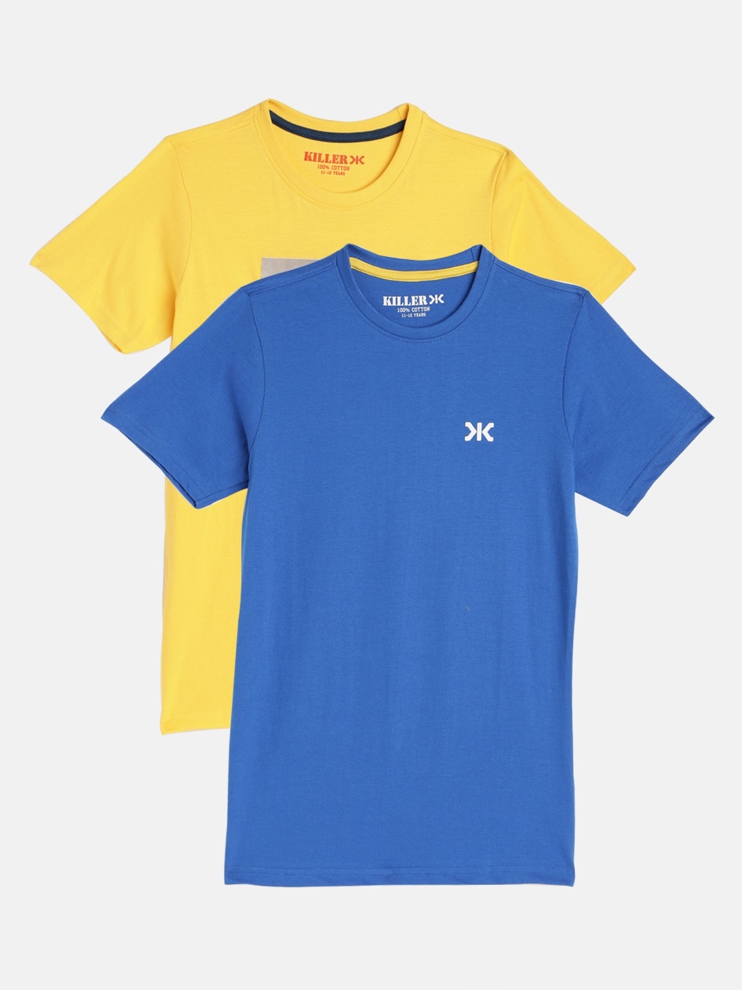 

Killer Boys Pack of 2 Pure Cotton T-shirts, Yellow