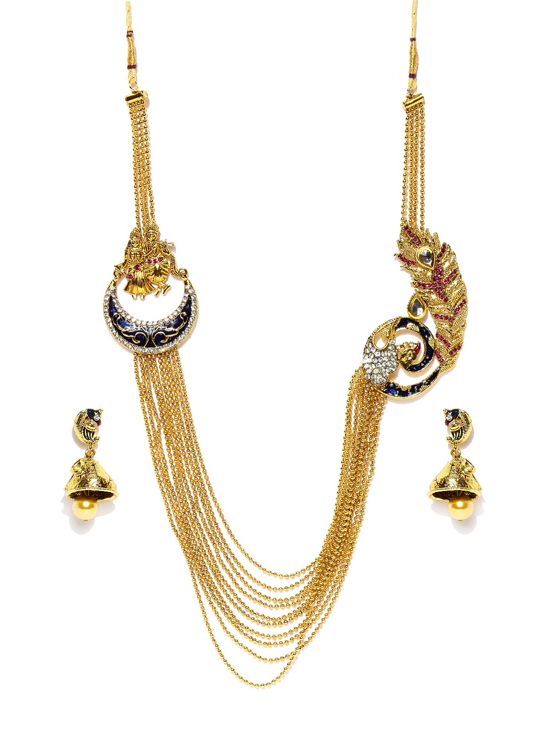 

Zaveri Pearls Gold-Plated Beaded Jewellery Set