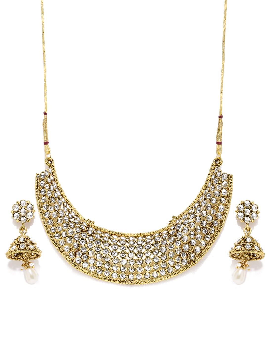 

Zaveri Pearls Gold-Plated Jewellery Set