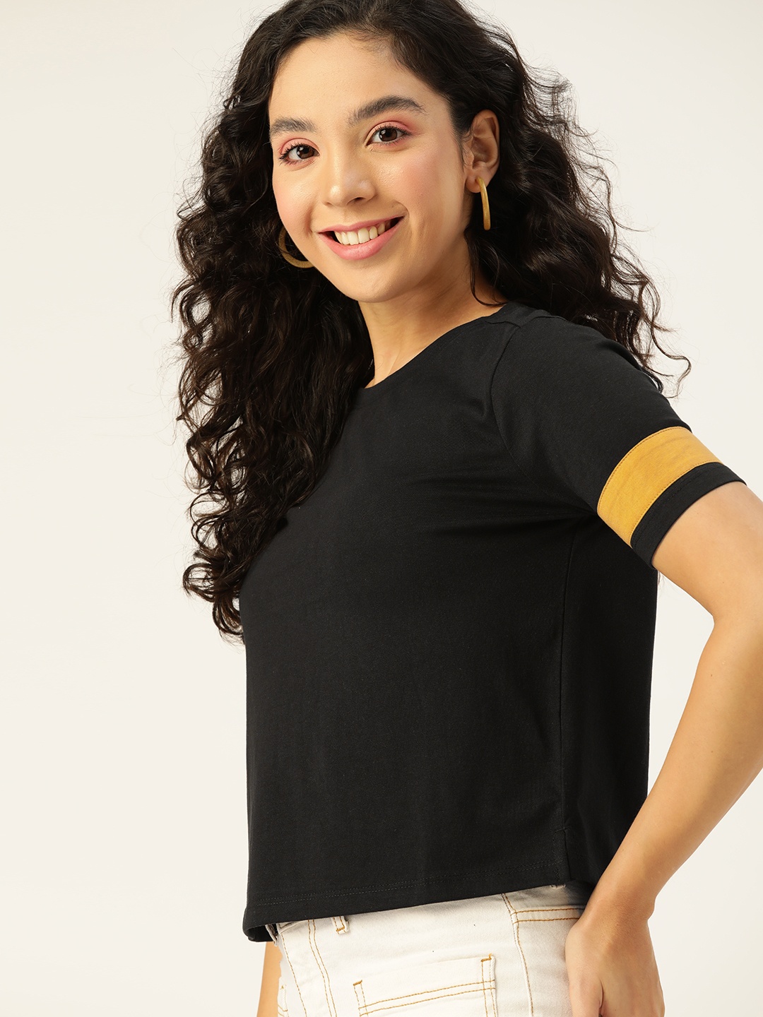 

DressBerry Women Black Solid T-shirt