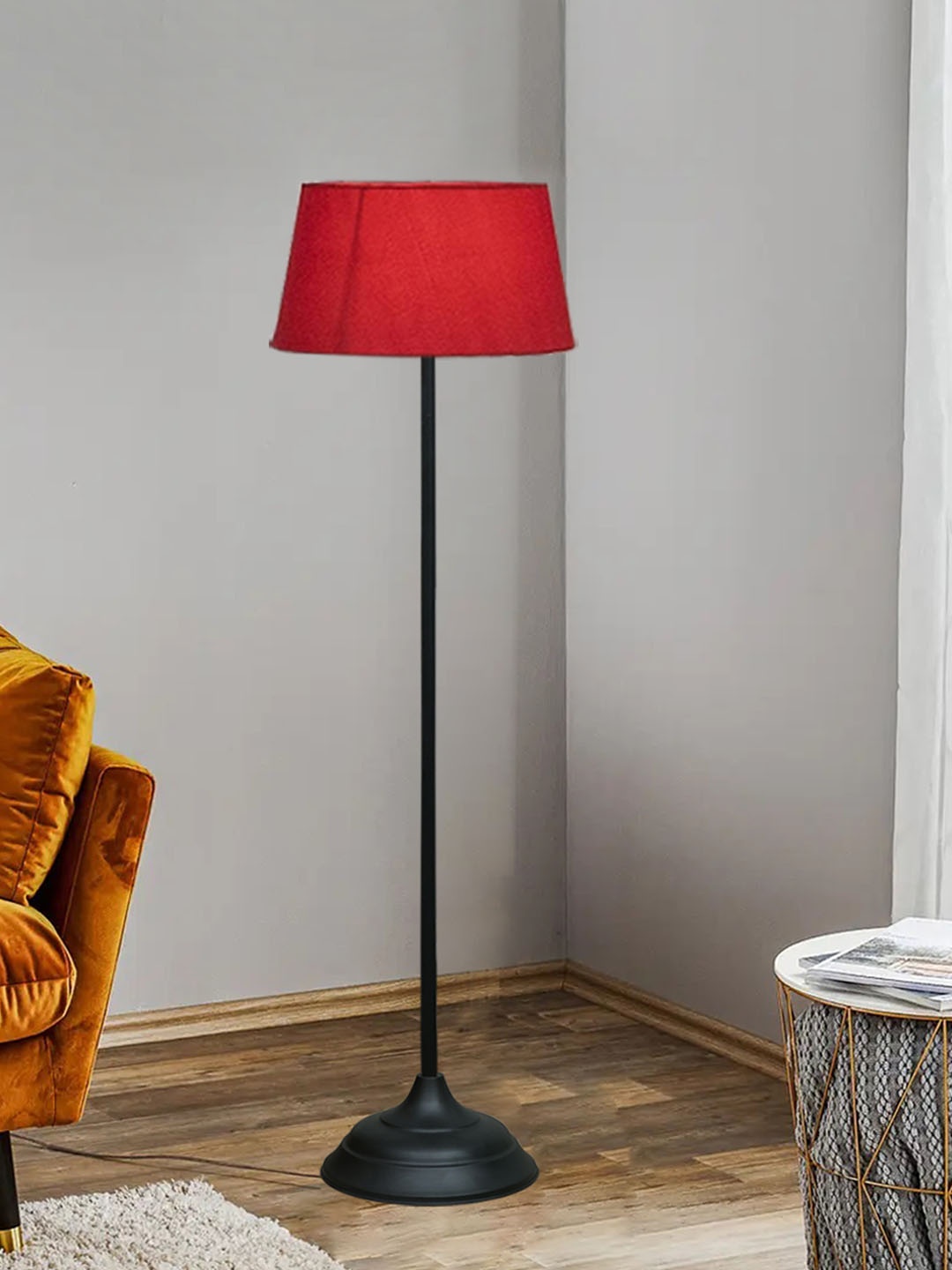 

Homesake Black & Red Solid Contemporary Club Lamp Shade
