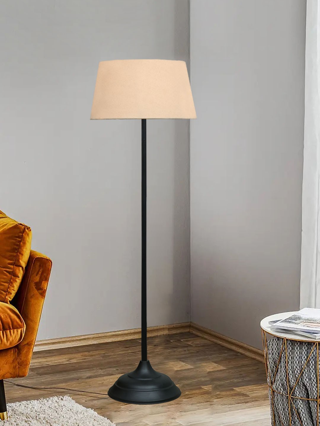 

Homesake Black & Beige Solid Contemporary Club Lamp