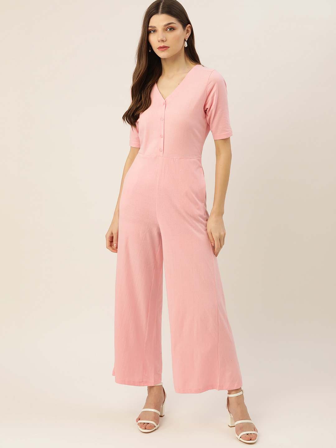 

DressBerry Women Pink Basic Jumpsuit