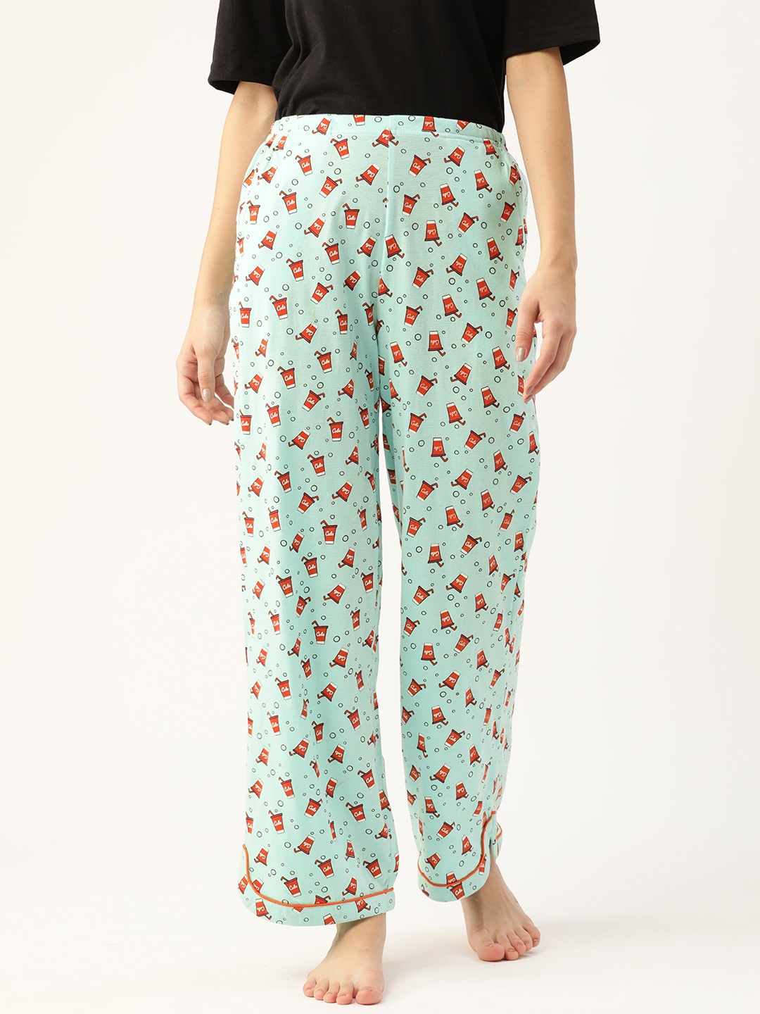 

DressBerry Women Sea Green Printed Lounge Pants