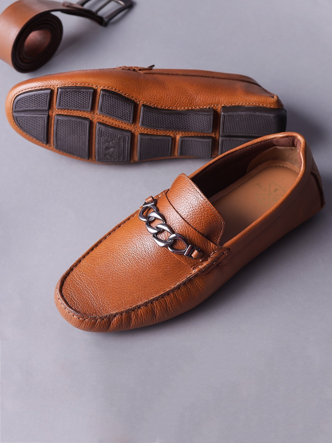 

Red Tape Men Tan Leather Driving Shoes