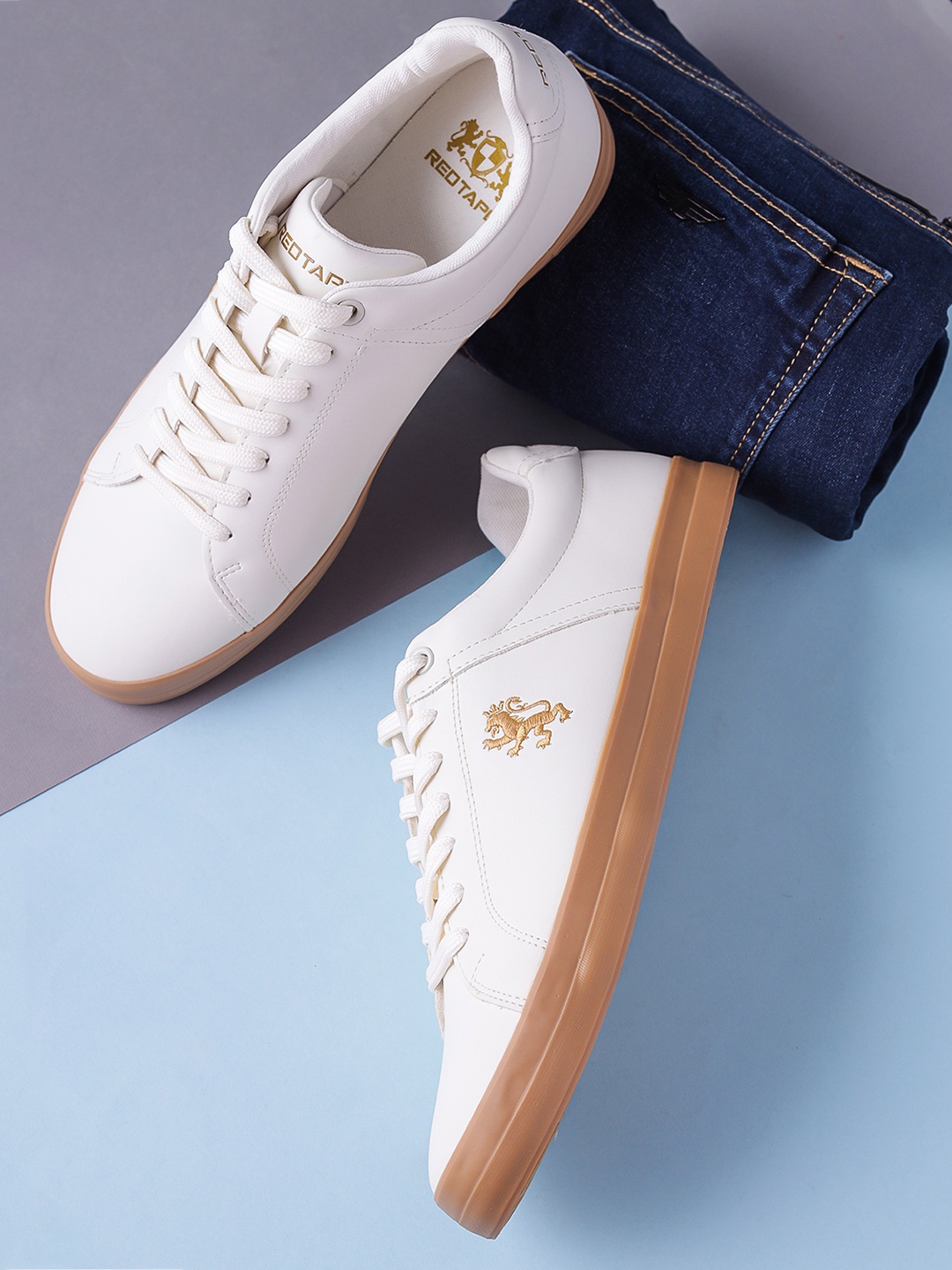 

Red Tape Men Off White Solid Sneakers