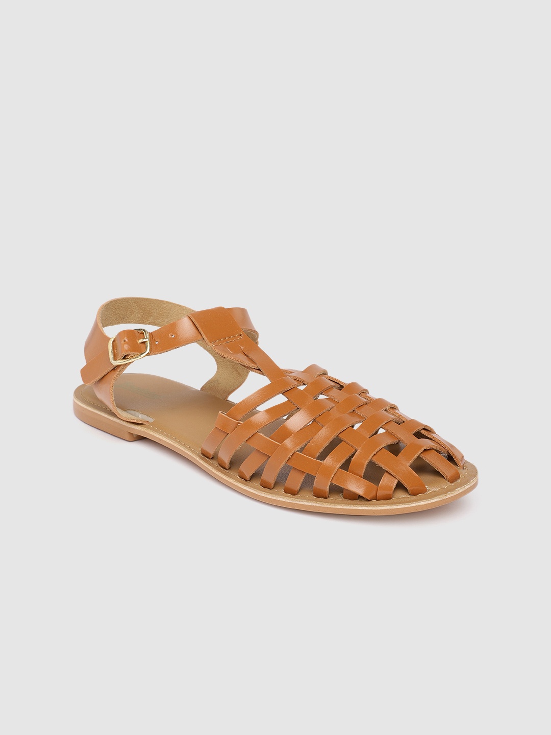 

Roadster Women Tan Gladiators Flats