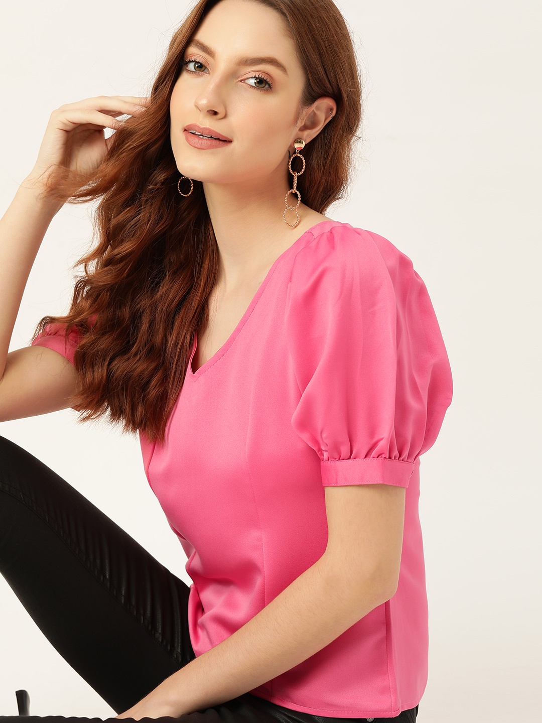

DressBerry Pink Regular Top