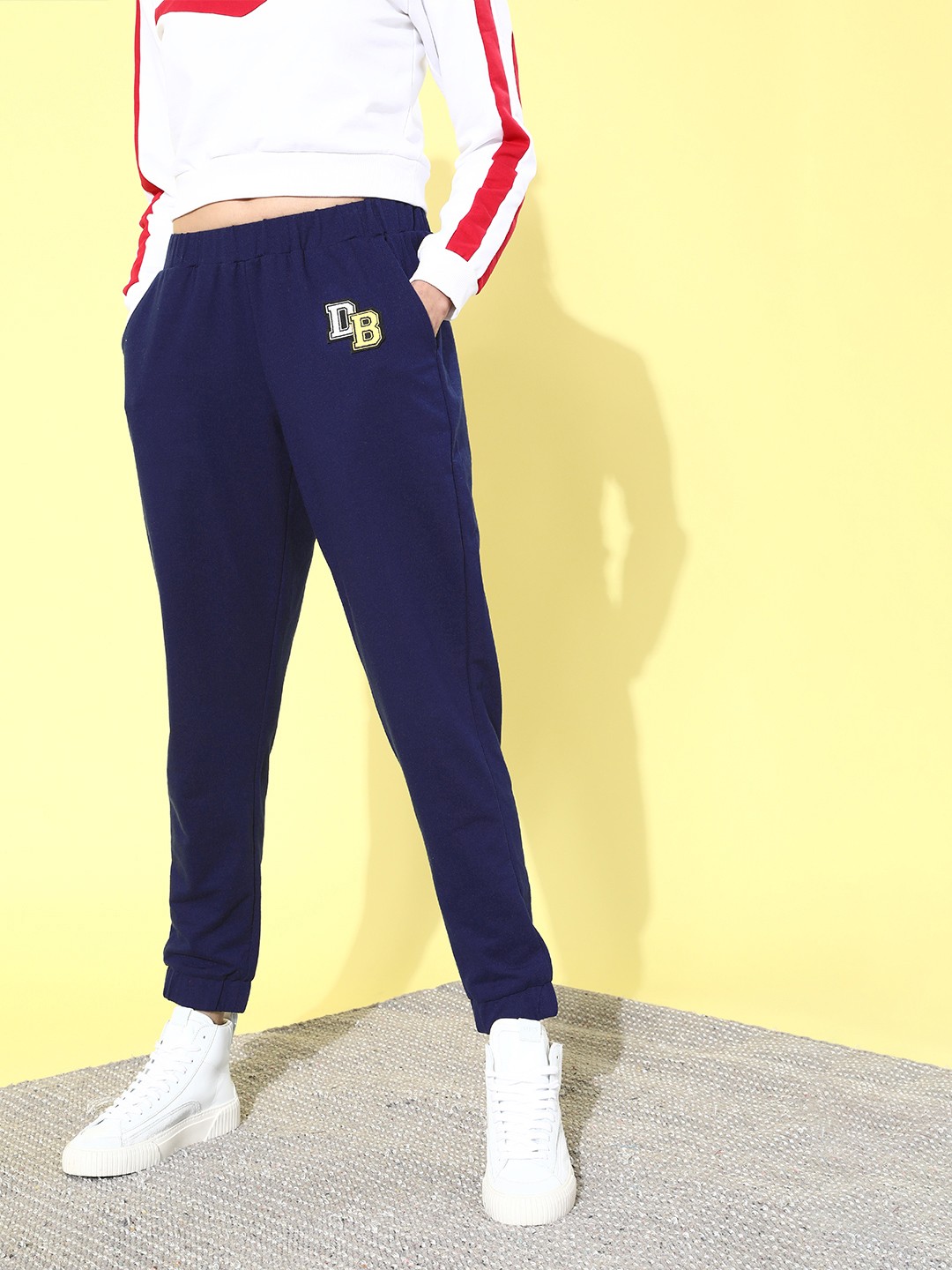 

DressBerry Women Deep Navy Blue Solid Jogger Track Pants