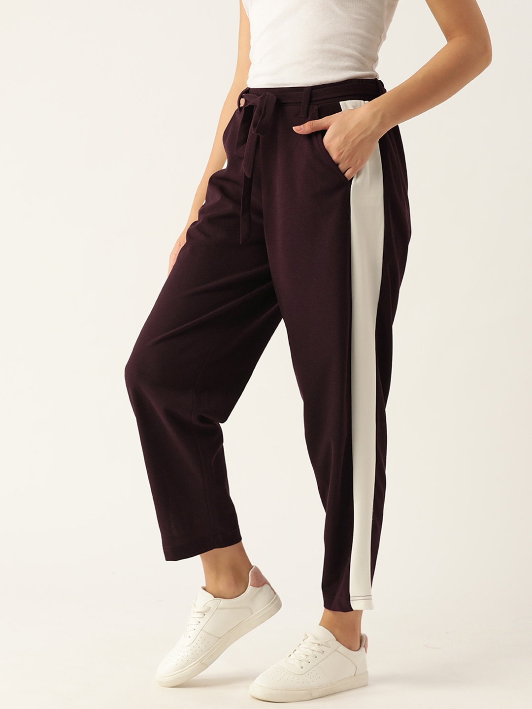 

DressBerry Women Burgundy Trousers