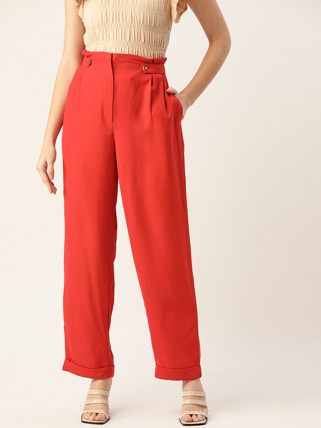 

DressBerry Women Red Trousers