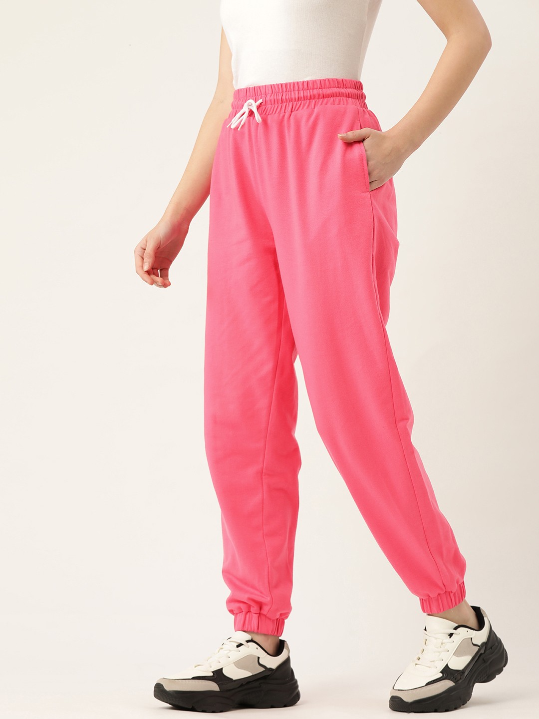 

DressBerry Women Pink Solid Regular Fit Joggers