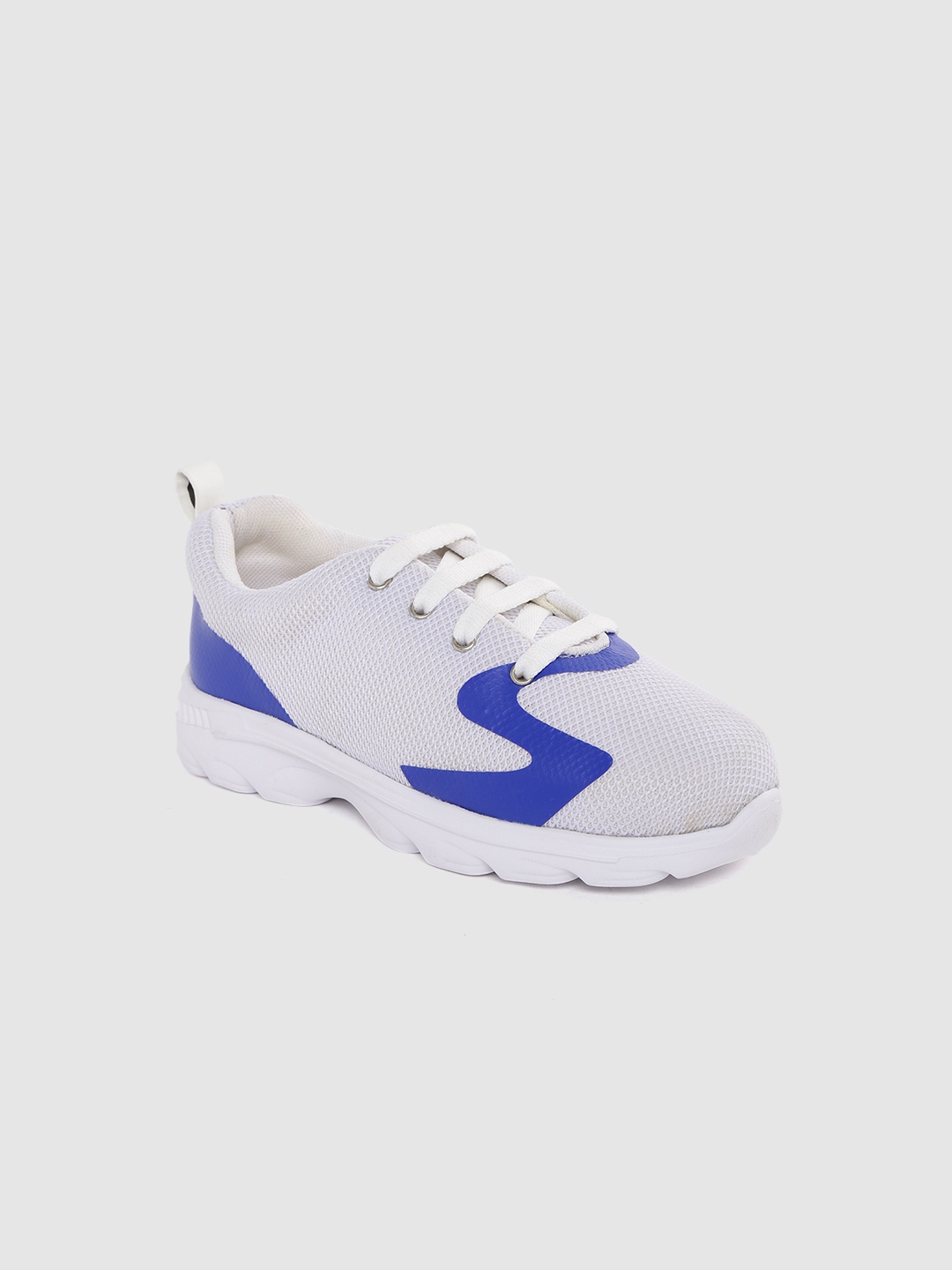 

YK Boys Off White & Blue Woven Design Sneakers