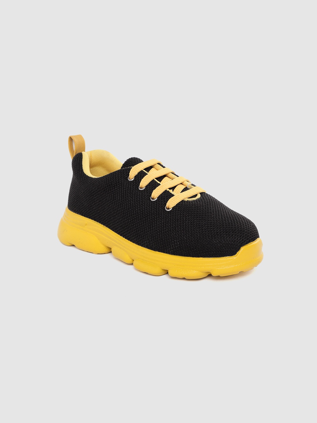 

YK Boys Black Woven Design Sneakers