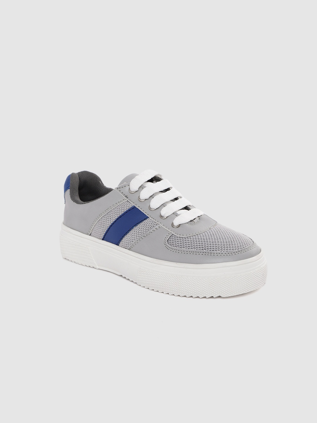 

YK Boys Grey Woven Design Sneakers