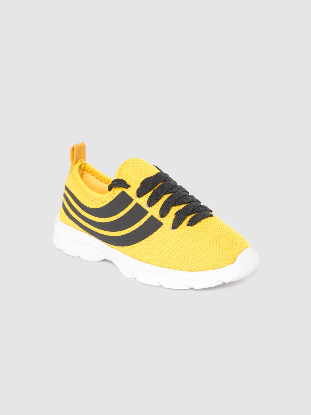 

YK Boys Yellow & Black Woven Design Sneakers