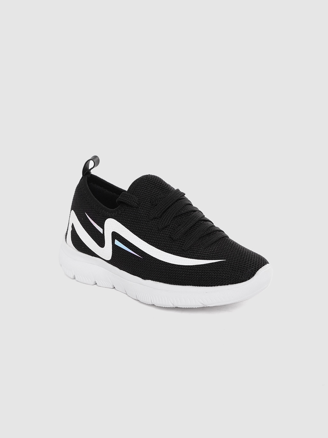 

YK Boys Black Woven Design Sneakers