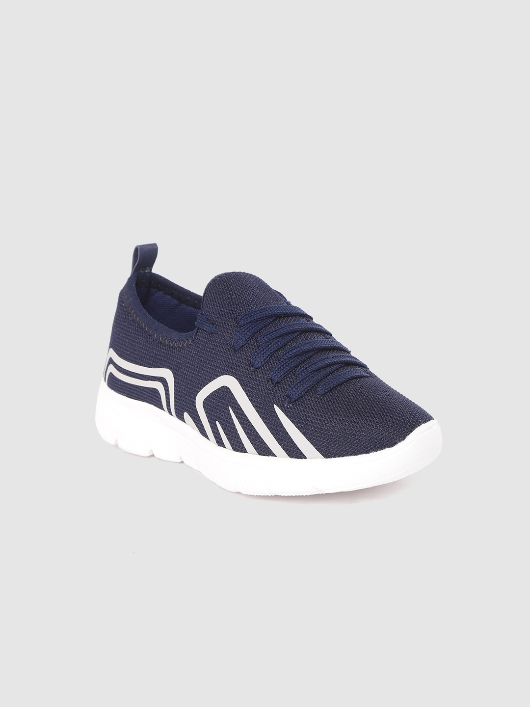 

YK Boys Navy Blue & Grey Woven Design Sneakers