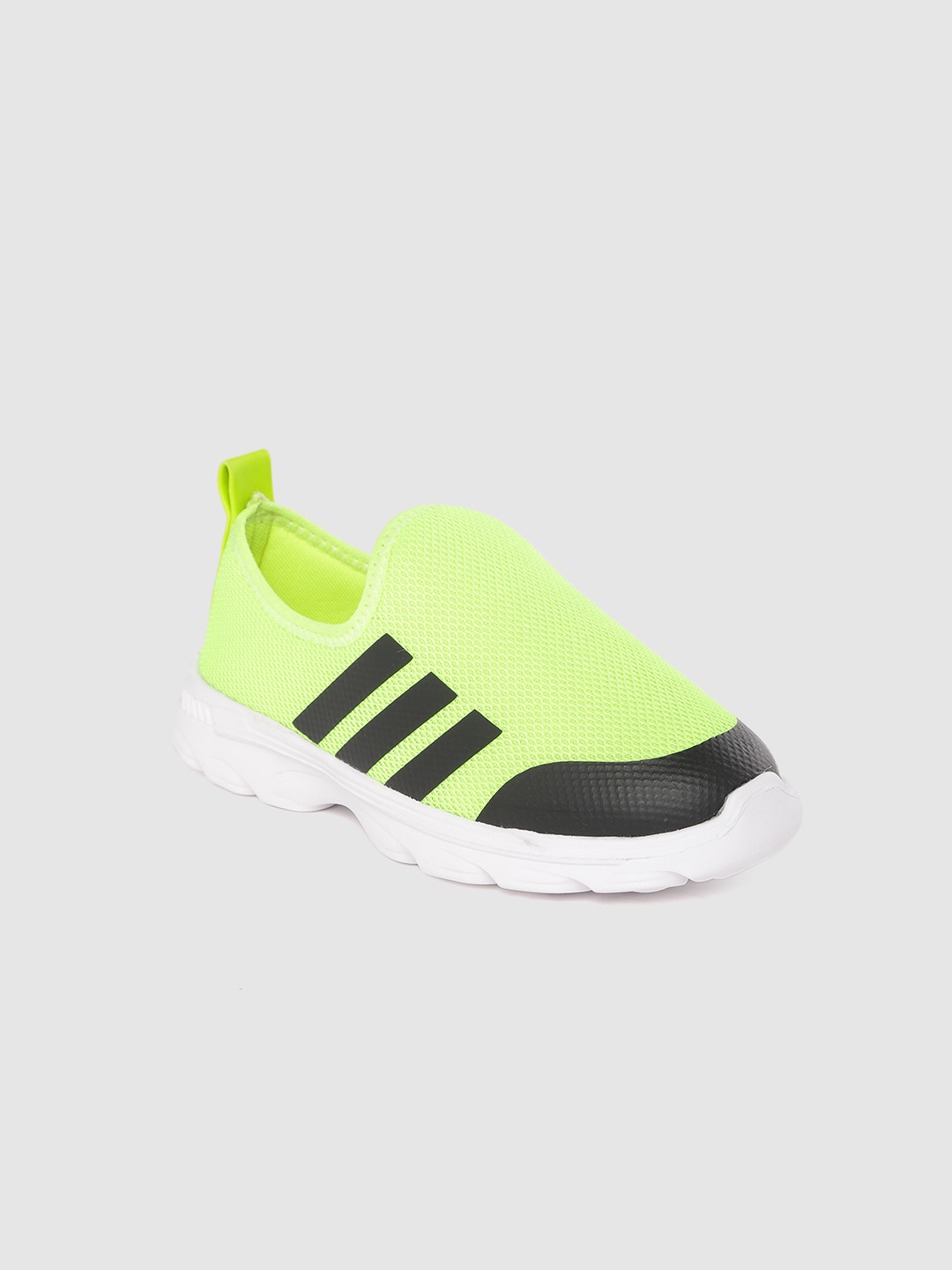 

YK Boys Fluorescent Green & Black Colourblocked Slip-On Sneakers