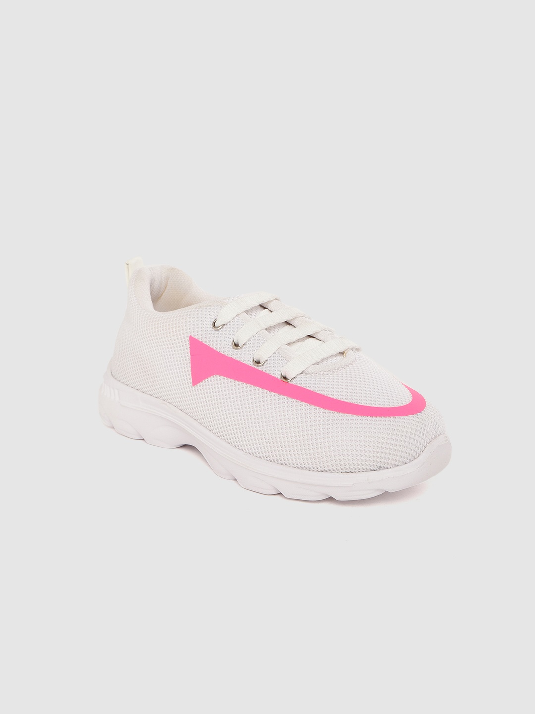 

YK Girls White Woven Design Sneakers