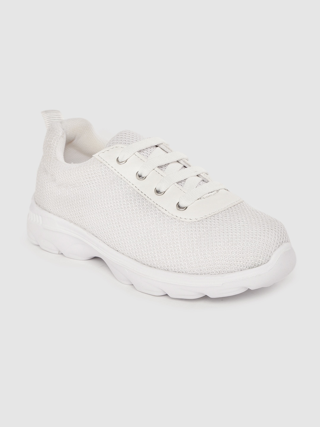 

YK Kids Red Knitted Sneakers, Off white