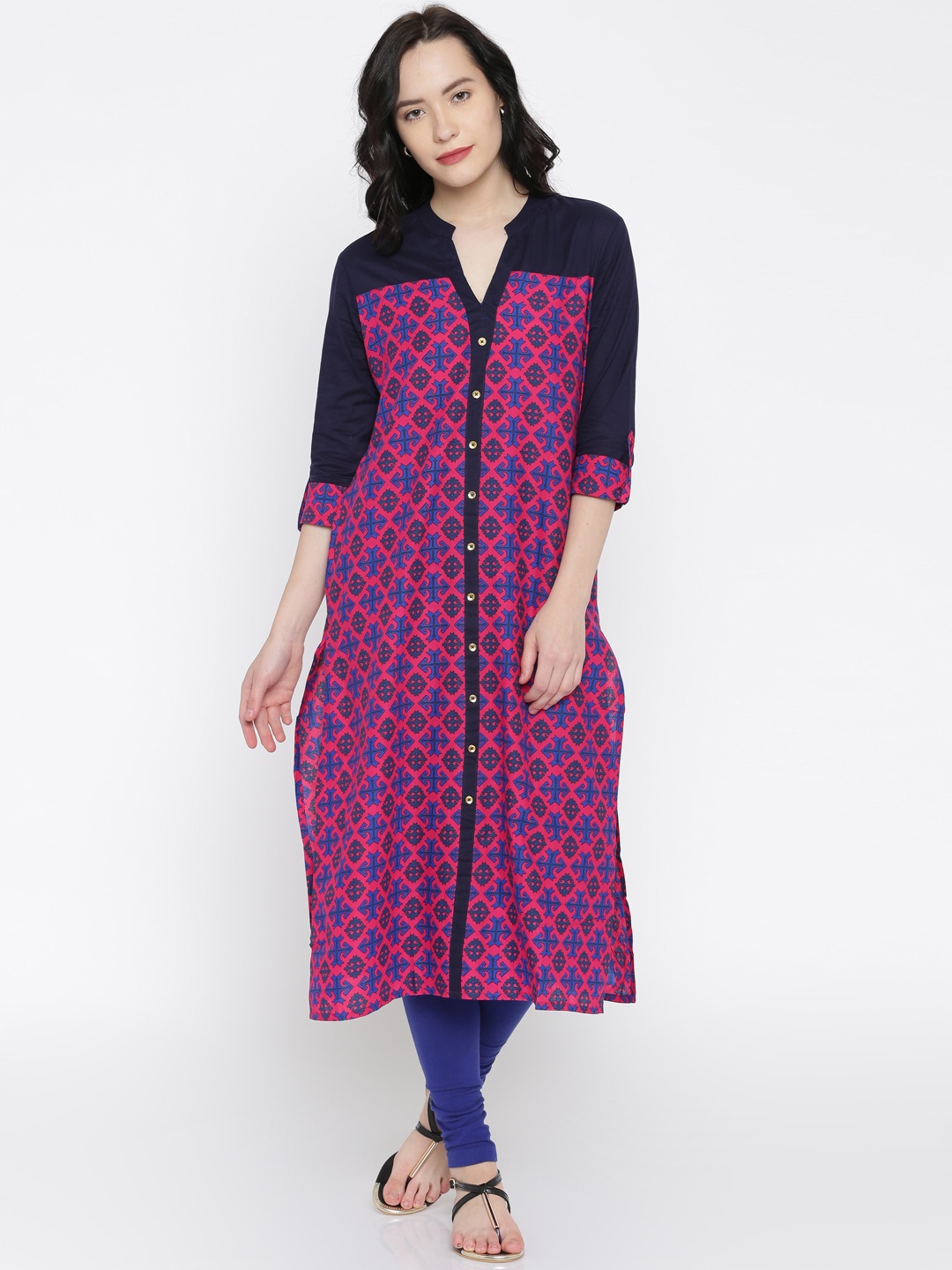 

Vishudh Pink Printed Kurta
