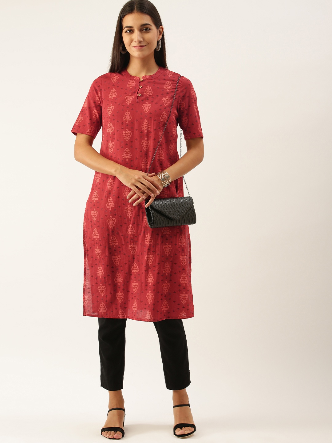 

Anouk Women Red Ethnic Motifs Printed Kurta