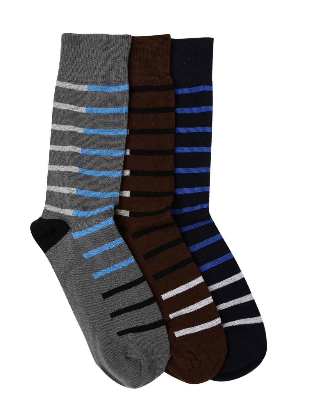 

Mast & Harbour Men Set of 3 Above Ankle-Length Socks, Grey