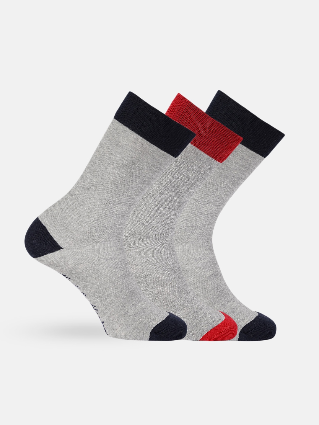 

Mast & Harbour Men Set of 3 Grey Melange Above Ankle-Length Socks