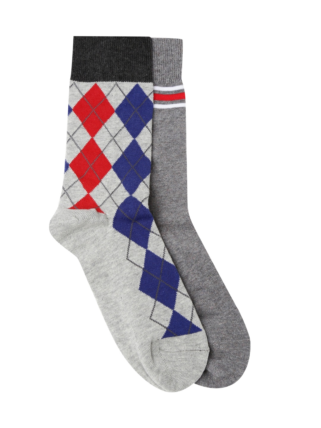 

Mast & Harbour Men Set of 2 Grey Melange Above Ankle-Length Socks