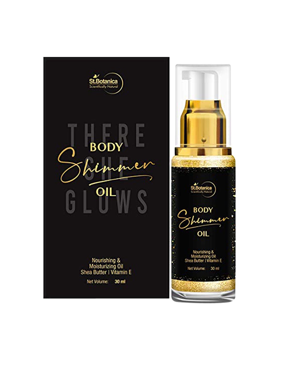 

St.Botanica Body Shimmer Oil - Nourishing & Moisturizing Oil - 30 ml, Black