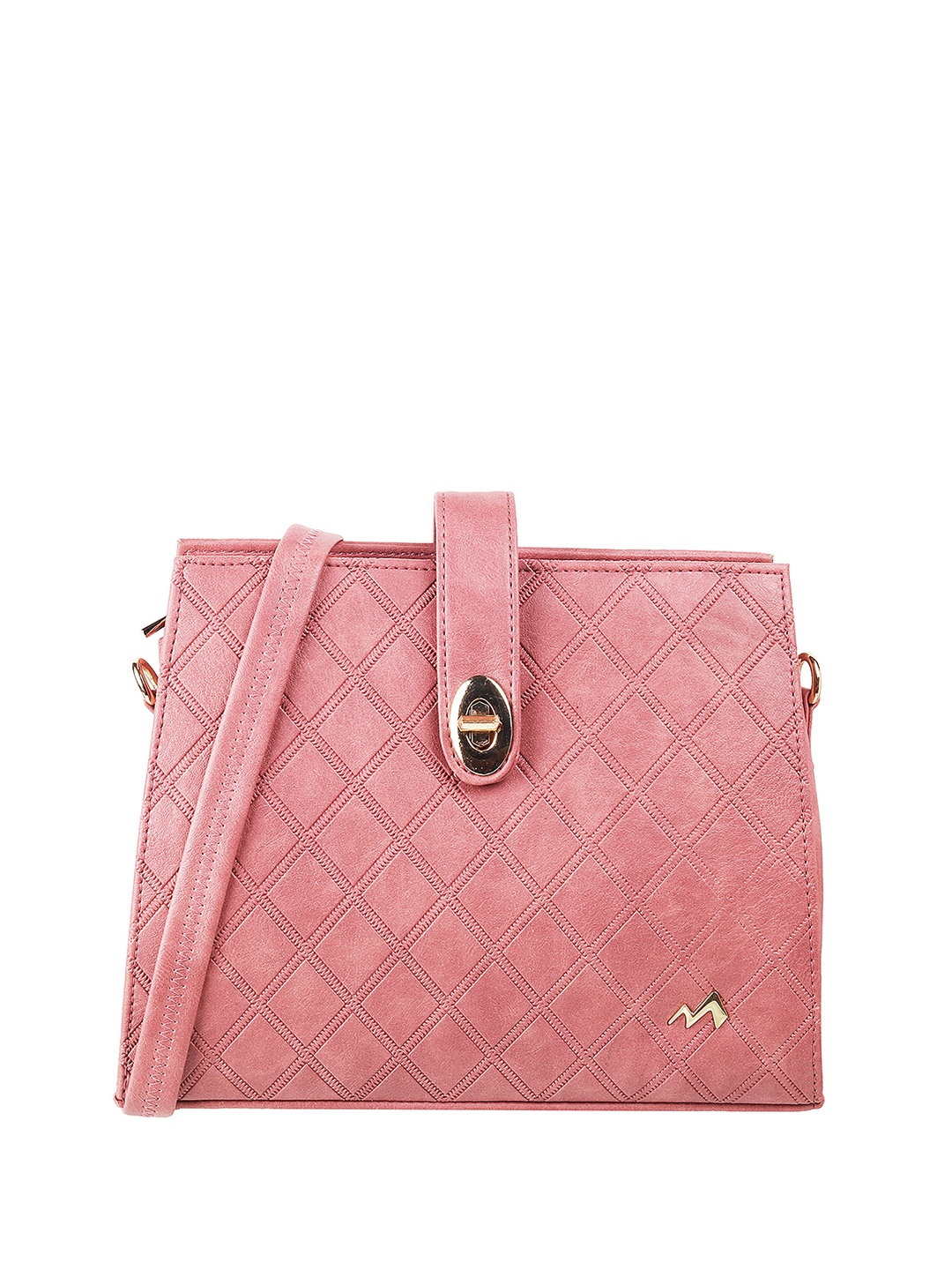 

Metro Pink Textured Sling Bag