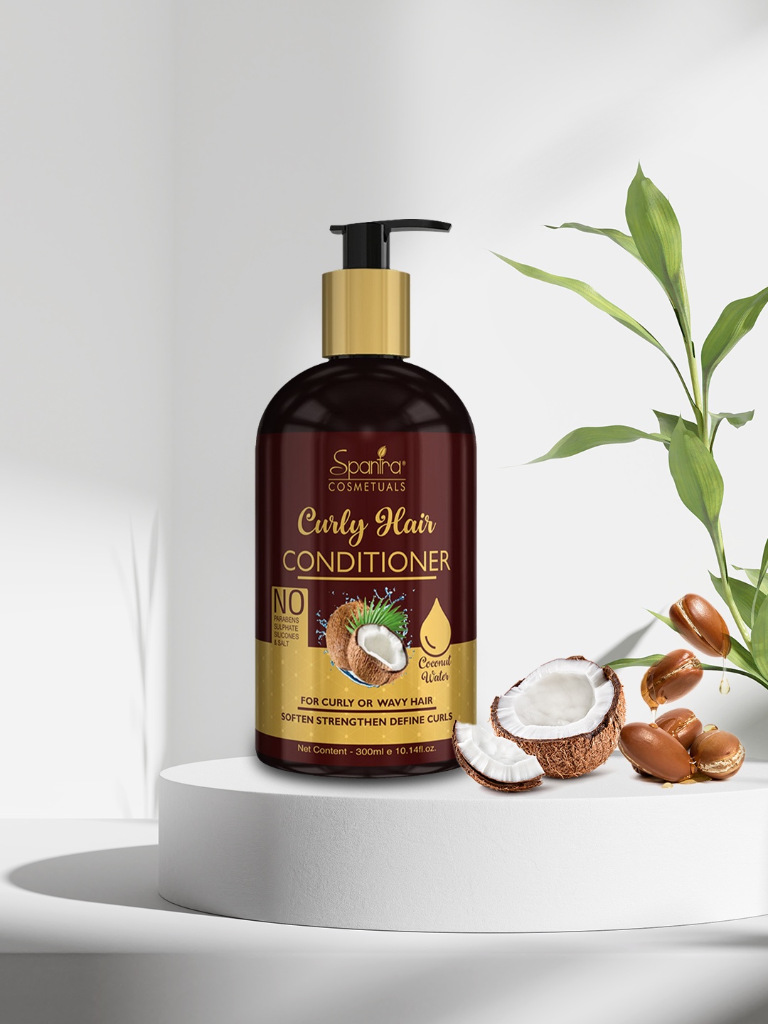 

Spantra Unisex Curly Hair Conditioner For Curls And Wavy Hair 300 ml, Gold