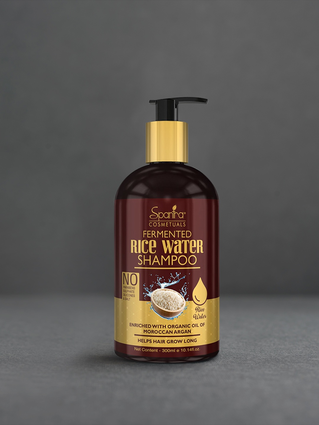 

Spantra Unisex Rice Water Shampoo 300 ml, Gold