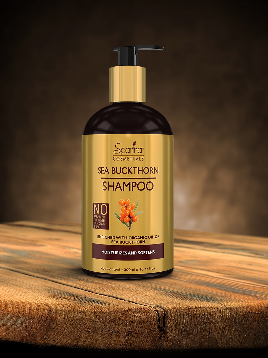 

Spantra Unisex Sea Buckthorn Shampoo 300 ml, Gold